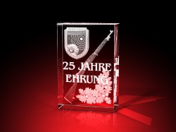 Jubiläumsgeschenk - 25 Jahre - Quader – GLASFOTO.COM